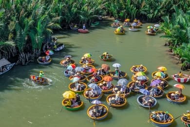 【半日】田園サイクリング＆水牛体験＆ココナッツボート ～充実のローカル体験～