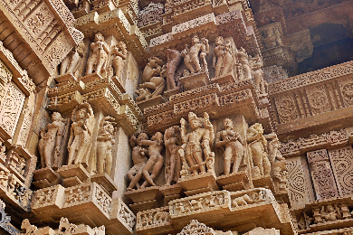 【日本語ガイド・往復鉄道】デリー発＜世界遺産＞カジュラホ　1泊2日観光