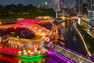 【日本語アシスタント】【半日】絶品！シンガポール名物“JUMBO SEAFOOD チリクラブディナー”＆幻想的な夜のリバークルーズ観光＜夜の観光＞