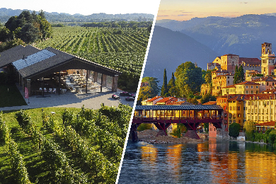 【ベネチア発着】【日本語の話せるイタリア人アシスタントと行く】プロセッコワイナリー訪問とバッサーノ・デル・グラッパ日帰りツアー♪ 北イタリアのお酒グルメを大満喫！